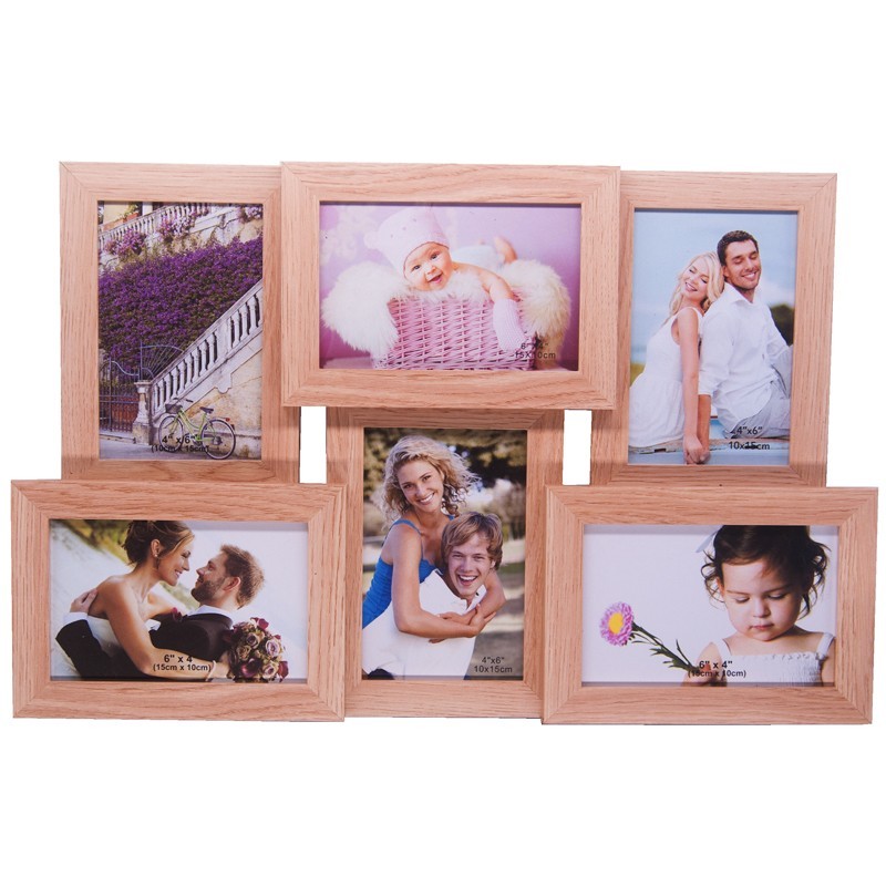 6 Pictures Collage Wooden Photo Frame Online Gifts to Nepal Giftmandu