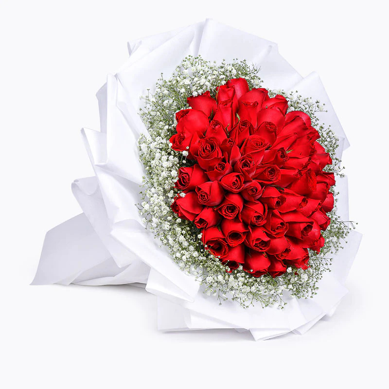 Stunning 66 LongStem Red Roses Bouquet Gifts to Nepal Giftmandu