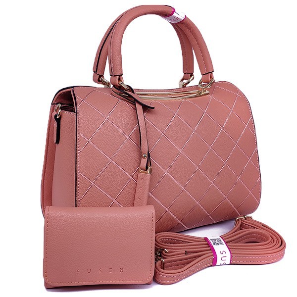 Susen Pink Ladies Hand Bag With Purse Gifts to Nepal Giftmandu
