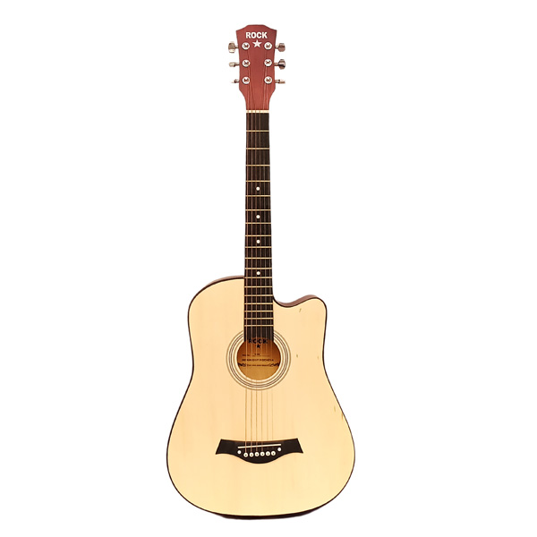 Light Brown Rock Star Acoustic Six Strings Guitar Gifts to Nepal Giftmandu