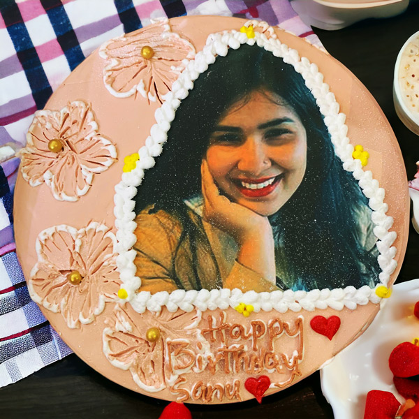 Round Mocha Cream Photo Cake from Radisson Hotel Gifts to Nepal