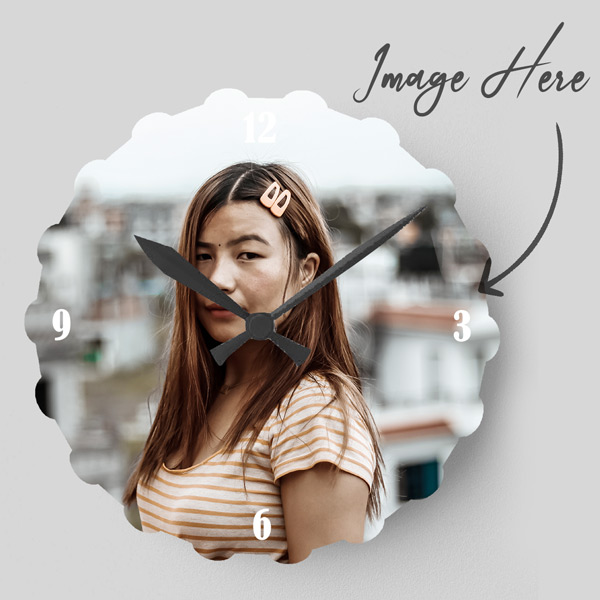 Photo Print Wall Clock Online Gifts to Nepal Giftmandu