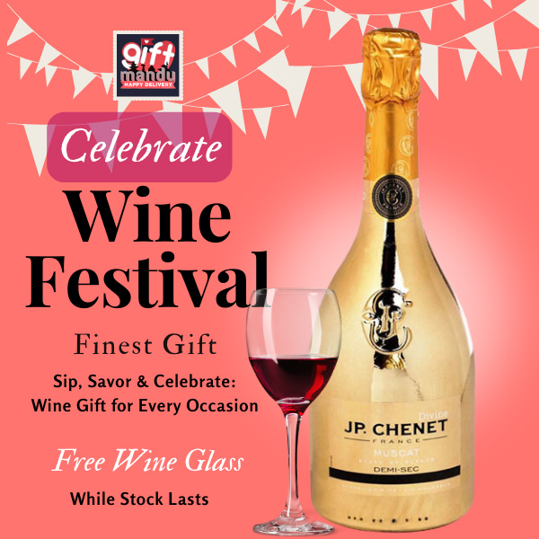 JP Divine Muscat Sparkling Wine with Free Wine Glass Gifts to