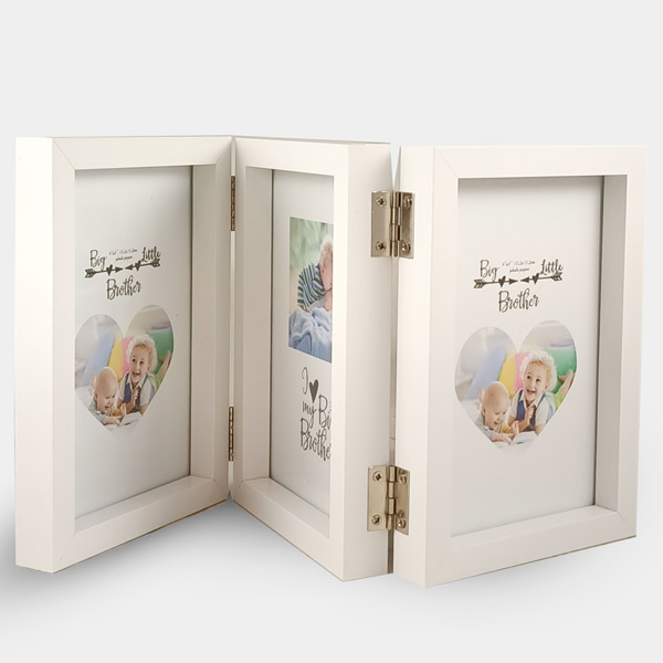 Customized Three Picture Folding Desk Photo Frame Online Gifts to