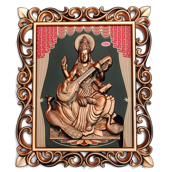 Goddess Saraswati Blessings Wall Frame Online Gifts to Nepal Giftmandu