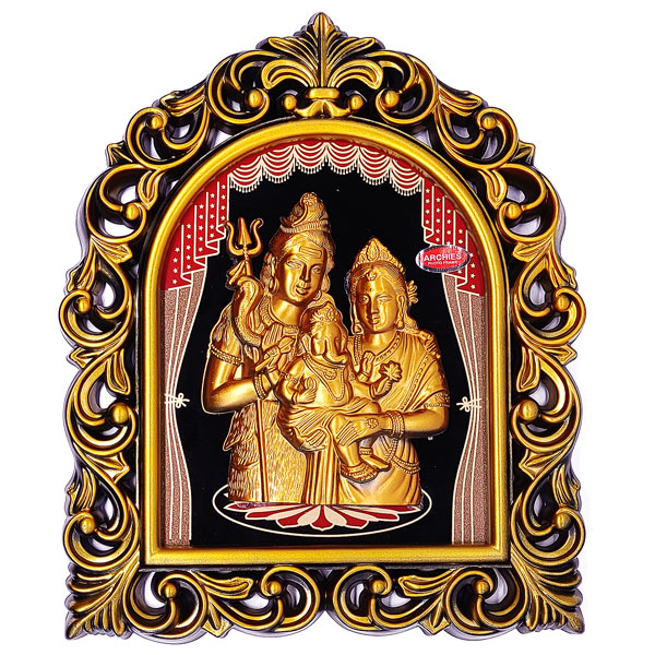 God Shiva Parivar Archies Photo Frame Online Gifts to Nepal Giftmandu