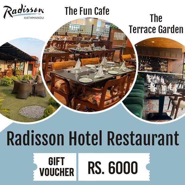 Radisson Hotel Restaurant Gift Voucher Gifts to Nepal Giftmandu