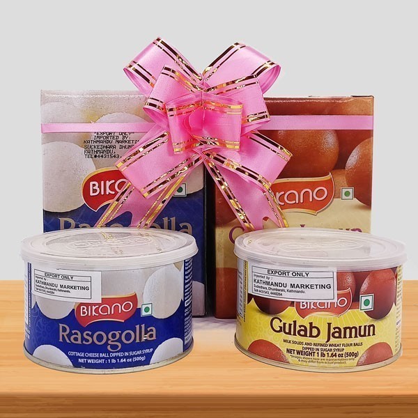 Bikano Rasogolla & Gulab Jamun Combo Online Gifts to Nepal Giftmandu