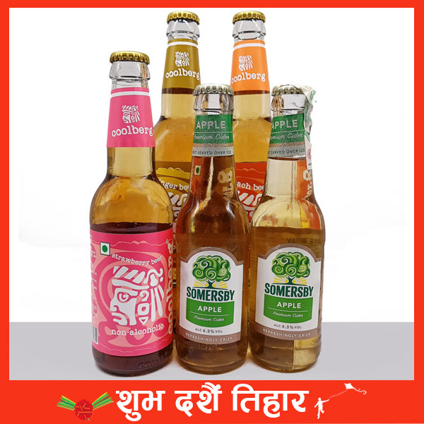 Apple Cider & Coolberg Beer Online Gifts to Nepal Giftmandu