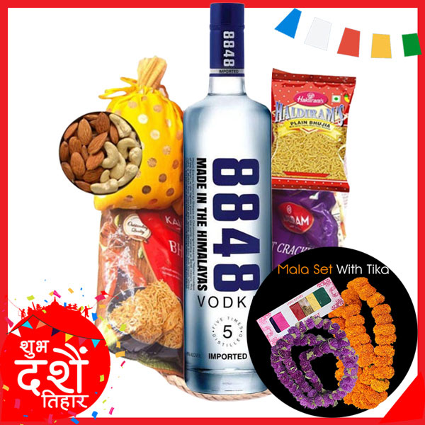 Vodka and Snacks With Free Tika Online Nepal Gifts to Nepal Giftmandu