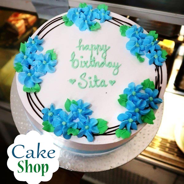 Floral Cream Cake Delivery in Nepal Gifts to Nepal Giftmandu