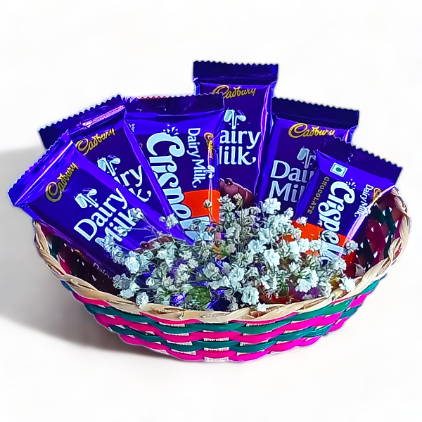 Perfect Cadbury Chocolates In A Basket Gifts to Nepal Giftmandu