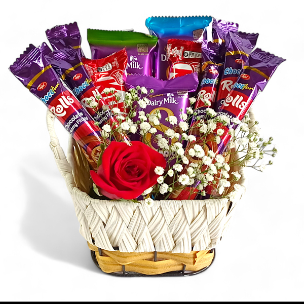 Chocolate and Flower Delight Bundle | Gifts to Nepal | Giftmandu