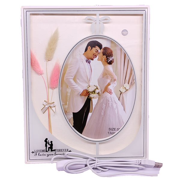 Elegant Couple Photo Frame with Led Lights Online Gifts to Nepal