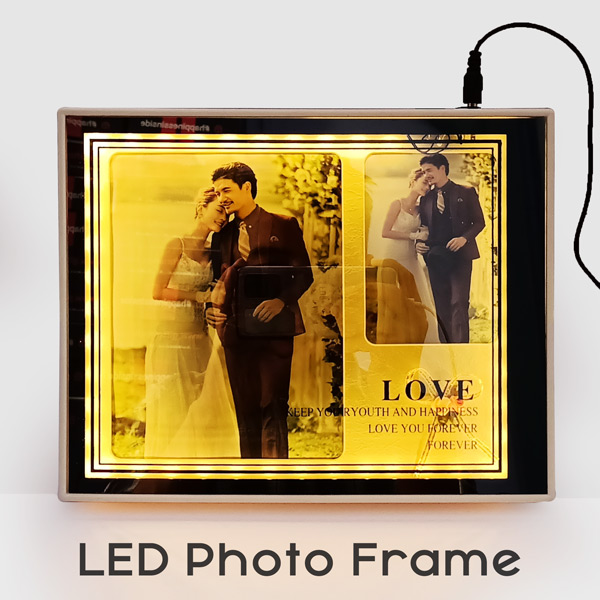 Premium Quality LED Couple Photo Frame Gifts to Nepal Giftmandu