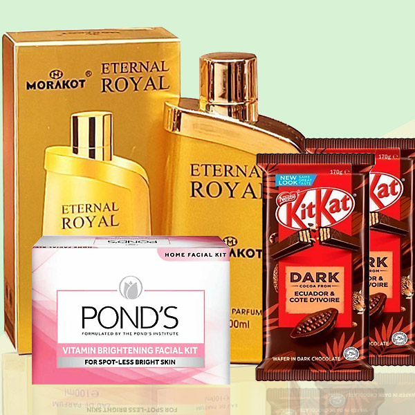 Morakot Perfume with Facial Kit & Chocolates Online Gifts to Nepal