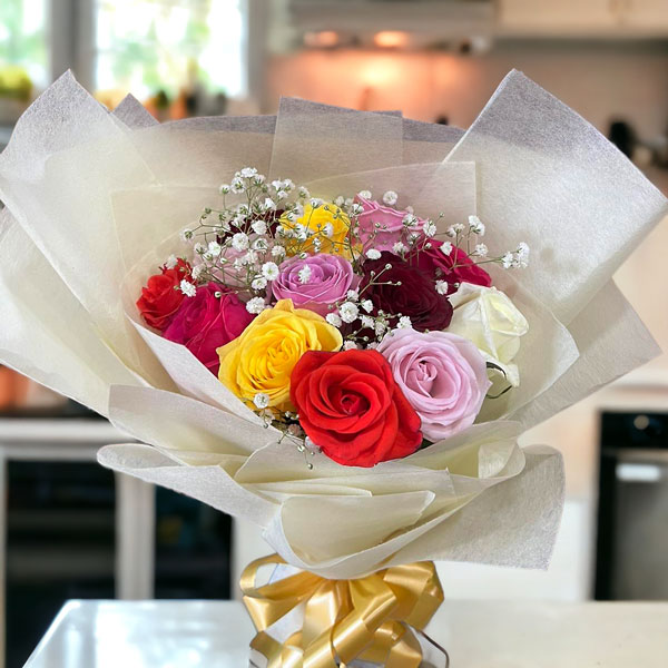 Varied Roses Bouquet Nepal Gifts to Nepal Giftmandu