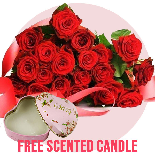 20 Roses Flower Bouquet Delivery Online Gifts to Nepal Giftmandu