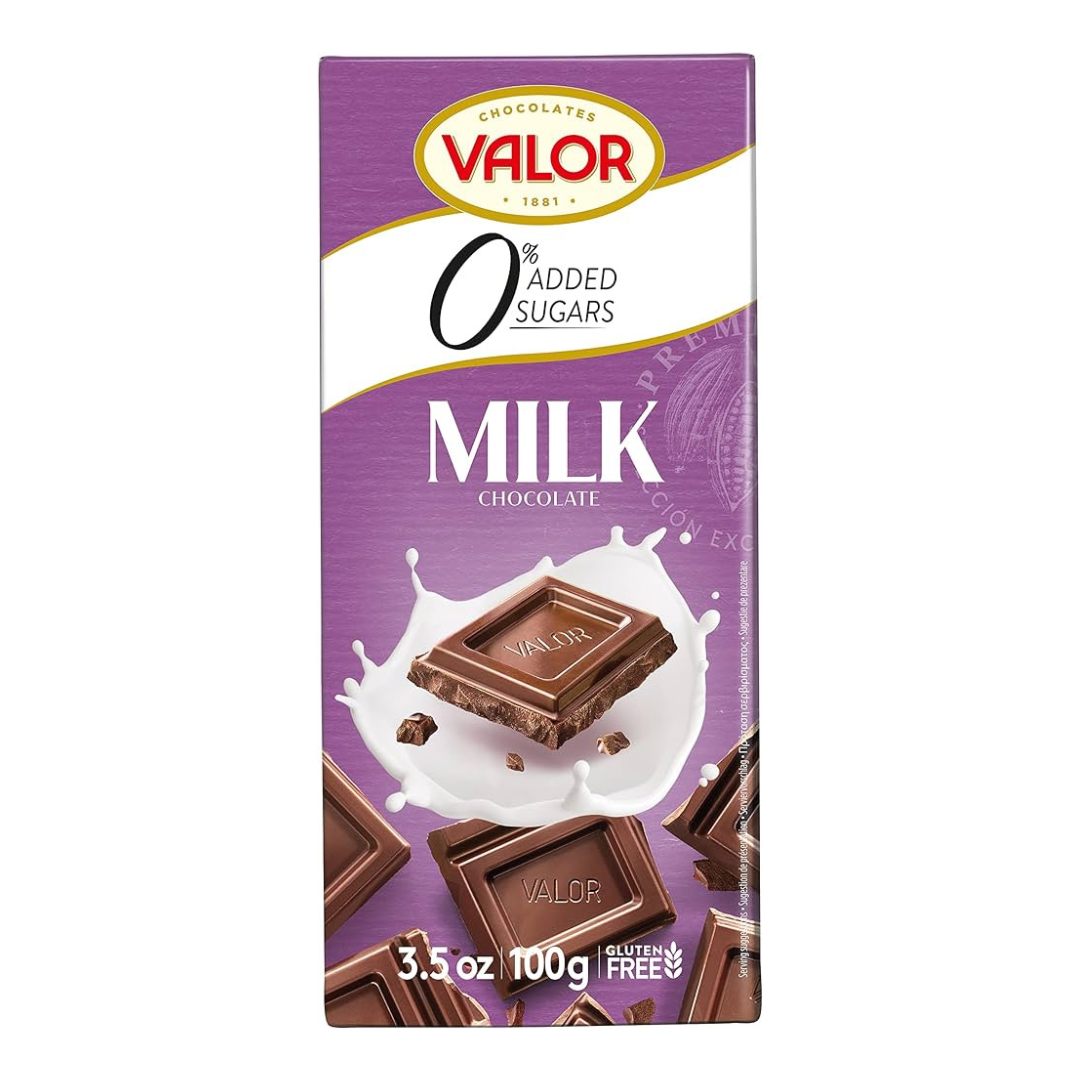 Valor Milk Chocolate with 0% Added Sugars | Gifts to Nepal | Giftmandu